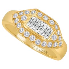 Grand Sample Sale Ring mit Vanille-Diamanten, gefasst in 14K Honey Gold