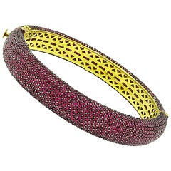 Used 25.00ct Ruby Gold Bangle