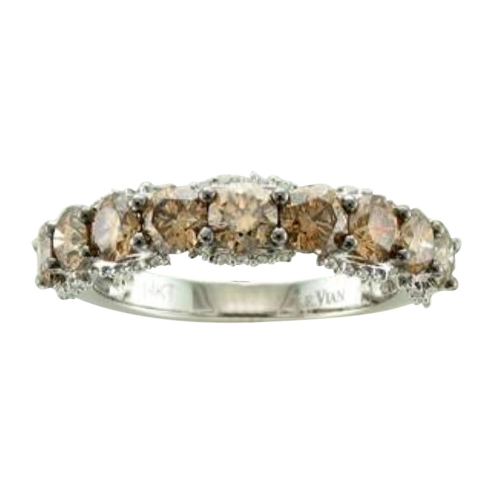 Ring featuring Chocolate Diamonds , Vanilla Diamonds set in 14K Vanilla Gold