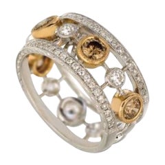 Ring featuring Chocolate & Vanilla Diamonds set in 14K Honey Gold