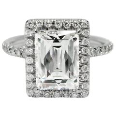 2.22 Carat GIA Cert Tycoon Cut Diamond Platinum Frame Ring
