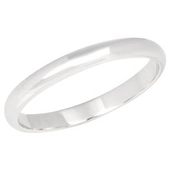 Cartier, bague de mariage en platine 2,5 mm 1895