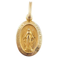 14K Yellow Gold Miraculous Medal Charm #16206