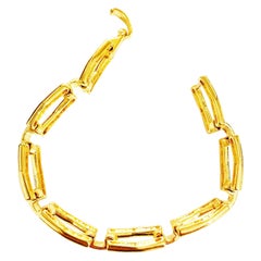 Rossella Ugolini Bracelet à maillons uniques plaqué or jaune 24 carats