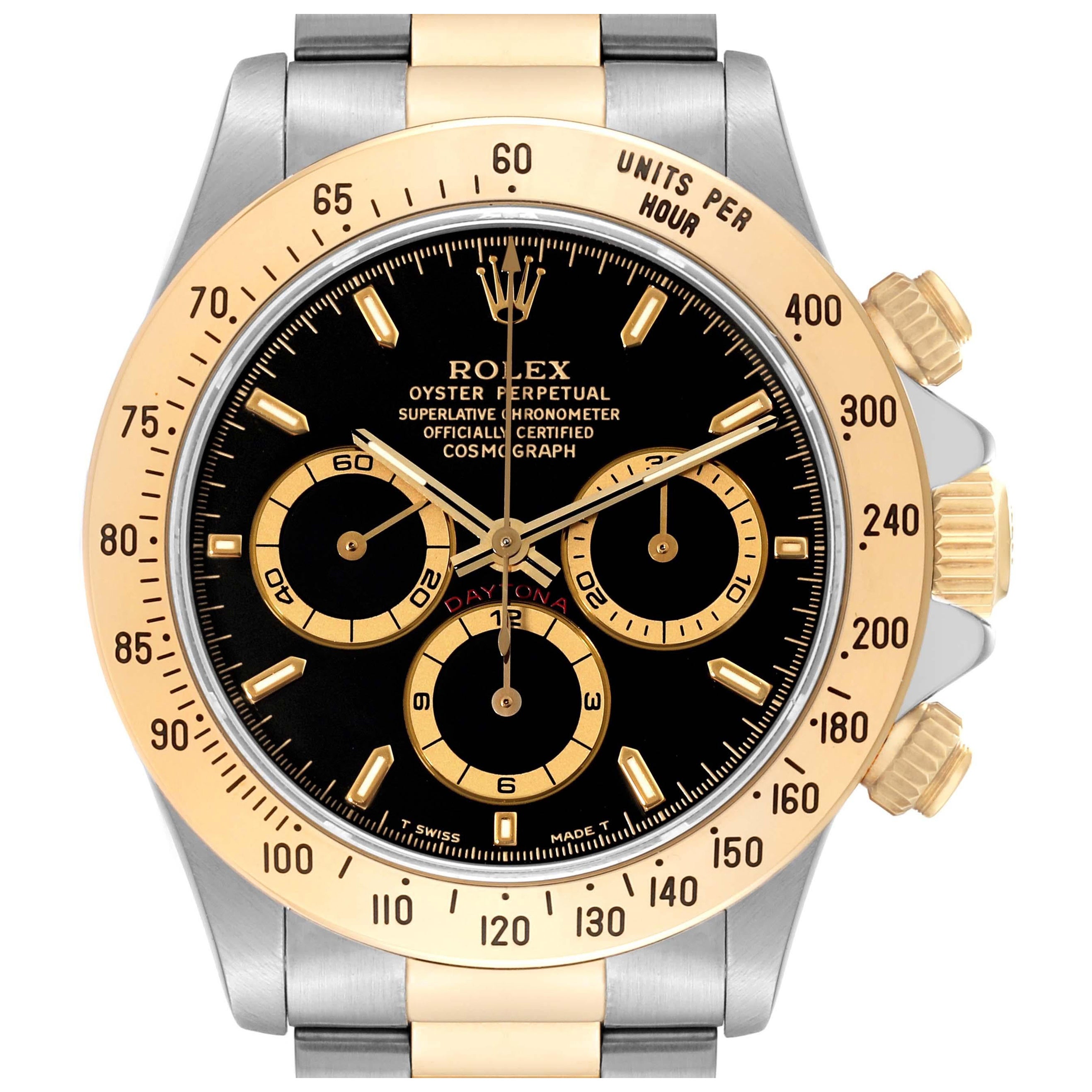 Rolex Daytona Steel Yellow Gold Zenith Movement Mens Watch 16523