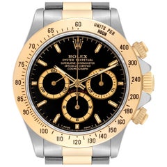 Vintage Rolex Daytona Steel Yellow Gold Zenith Movement Mens Watch 16523