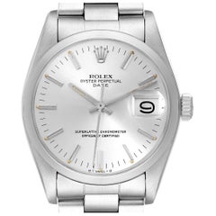 Rolex Date Silver Dial Vintage Steel Mens Watch 1500
