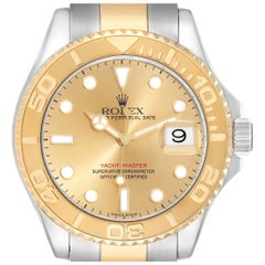 Rolex Yachtmaster Steel Yellow Gold Champagne Dial Mens Watch 16623