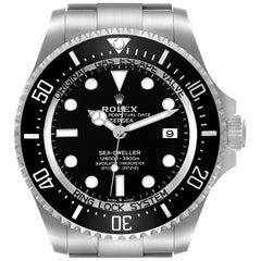 Rolex Seadweller Deepsea 44 Black Dial Steel Mens Watch 136660 Unworn