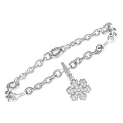 Bvlgari 18K White Gold Diamond Snowflake Bracelet BV08-121323