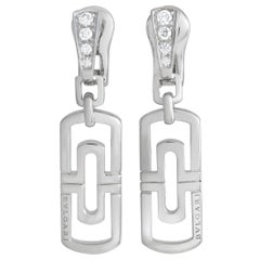 Bvlgari Parentesi 18K White Gold 0.30ct Diamond Earrings BV05-121323