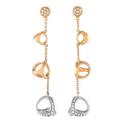 Di Modolo, pendants d'oreilles en or jaune et blanc 18 carats avec diamants 0,58 carat DM02-121823