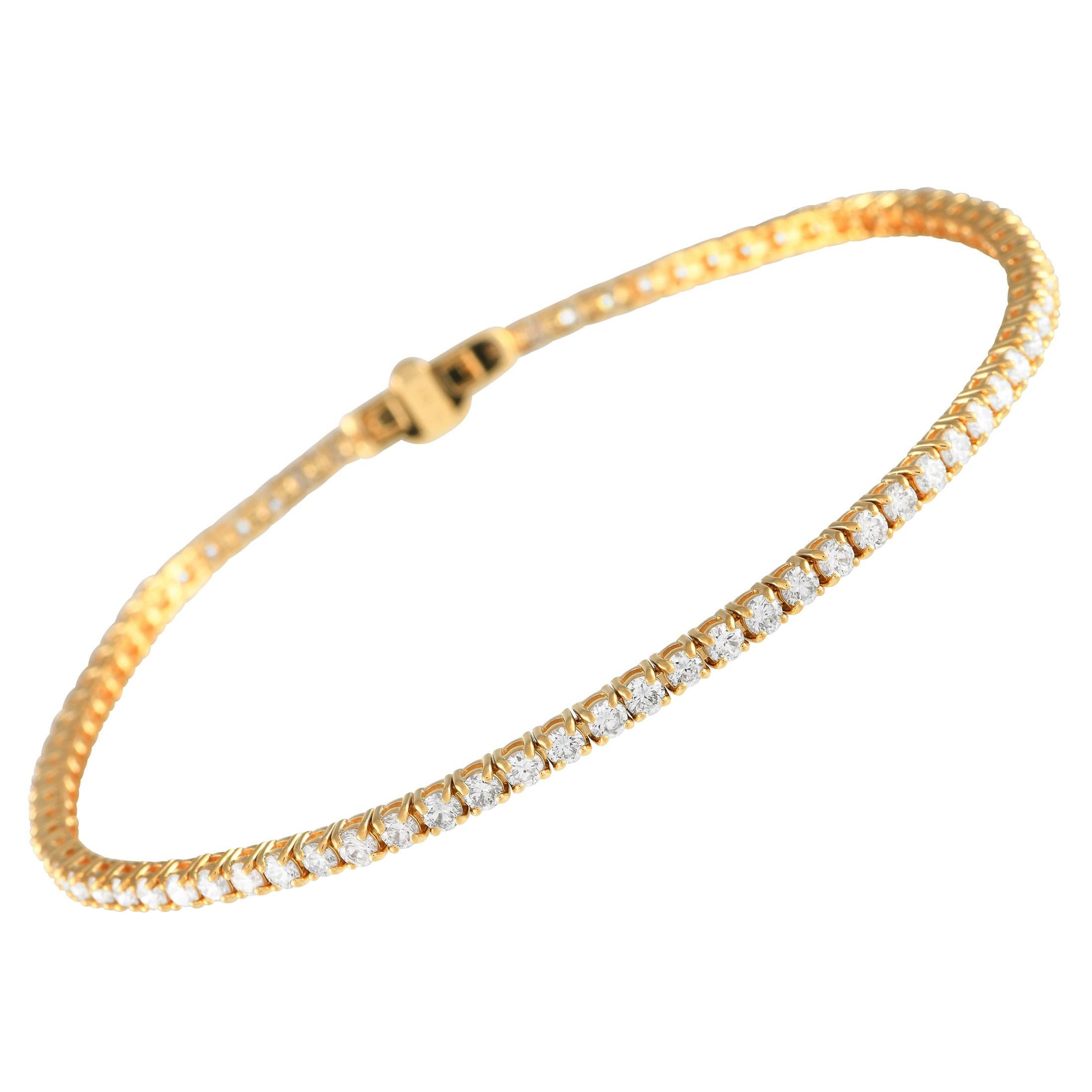 LB Exclusive 18K Yellow Gold 3.03ct Diamond Tennis Bracelet MF13-121823