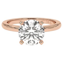 Bague de mariage solitaire GH-SI en diamant naturel de 0.75 carat