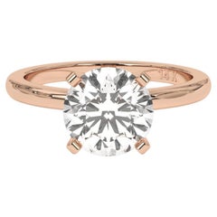 1CT Rundschliff Solitär GH-SI Natürlicher Diamant-Hochzeitsring