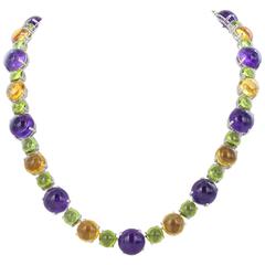 Semi Precious Cabachon Necklace 10
