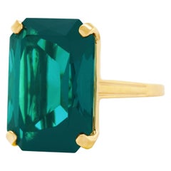 Vintage Stunning 22.25ct Blue-Green Tourmaline Ring