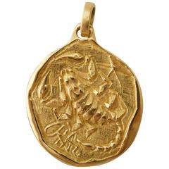 Vintage Scorpio Zodiac Pendant Italian Circa 1970