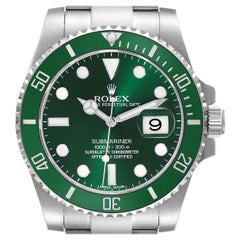 Rolex Submariner Hulk Esfera verde Acero Reloj caballero 116610LV Caja Tarjeta