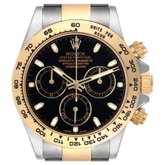 Rolex Cosmograph Daytona Steel Yellow Gold Black Dial Mens Watch 116503 Box Card