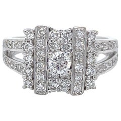 18k White Gold Diamond Engagement Ring