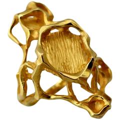 Gubelin Modernist Gold RIng Circa 1970
