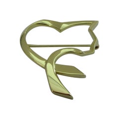 TIFFANY & Co. Paloma Picasso Broche amicale chat en or 18 carats 