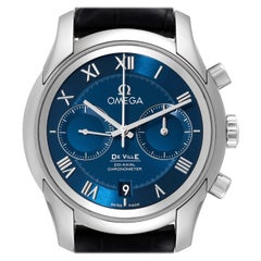 Omega DeVille 42 Stahl-Herrenuhr mit blauem Zifferblatt 431.13.42.51.03,001 Boxkarte