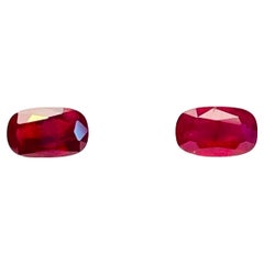 1.39ct pair burma ruby Unheated pigeon blood AIGS GUILD certificate 