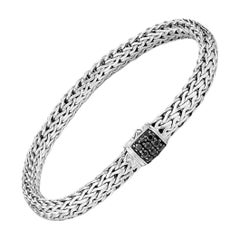 John Hardy Icon-Armband aus Sterlingsilber mit schwarzem Saphir und Saphir - LIQUIDationVERKAUF