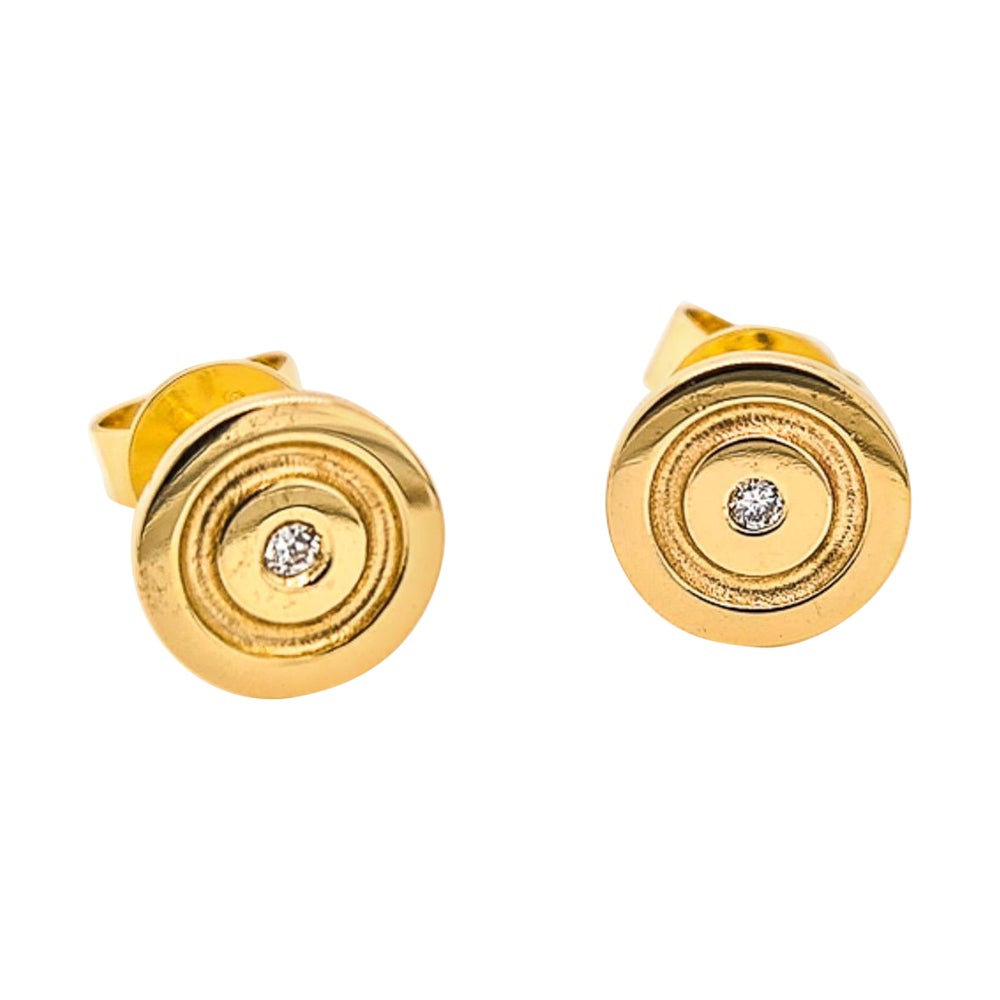 18ct Gold and Diamond Stud Earrings "Belle"