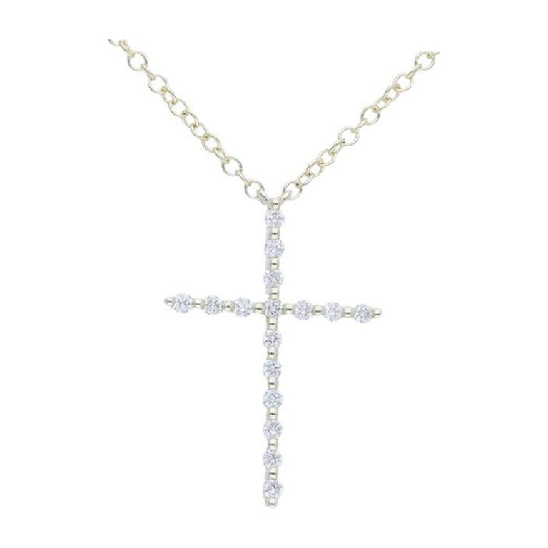 Diamond Necklace in 18K Yellow Gold (0.1 ctw diamond) For Sale
