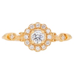 Captivating 0.33ct Pave Diamond Ring set in 18K Yellow Gold