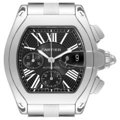 Cartier Roadster XL Chronograph Steel Mens Watch W62020X6 Papers