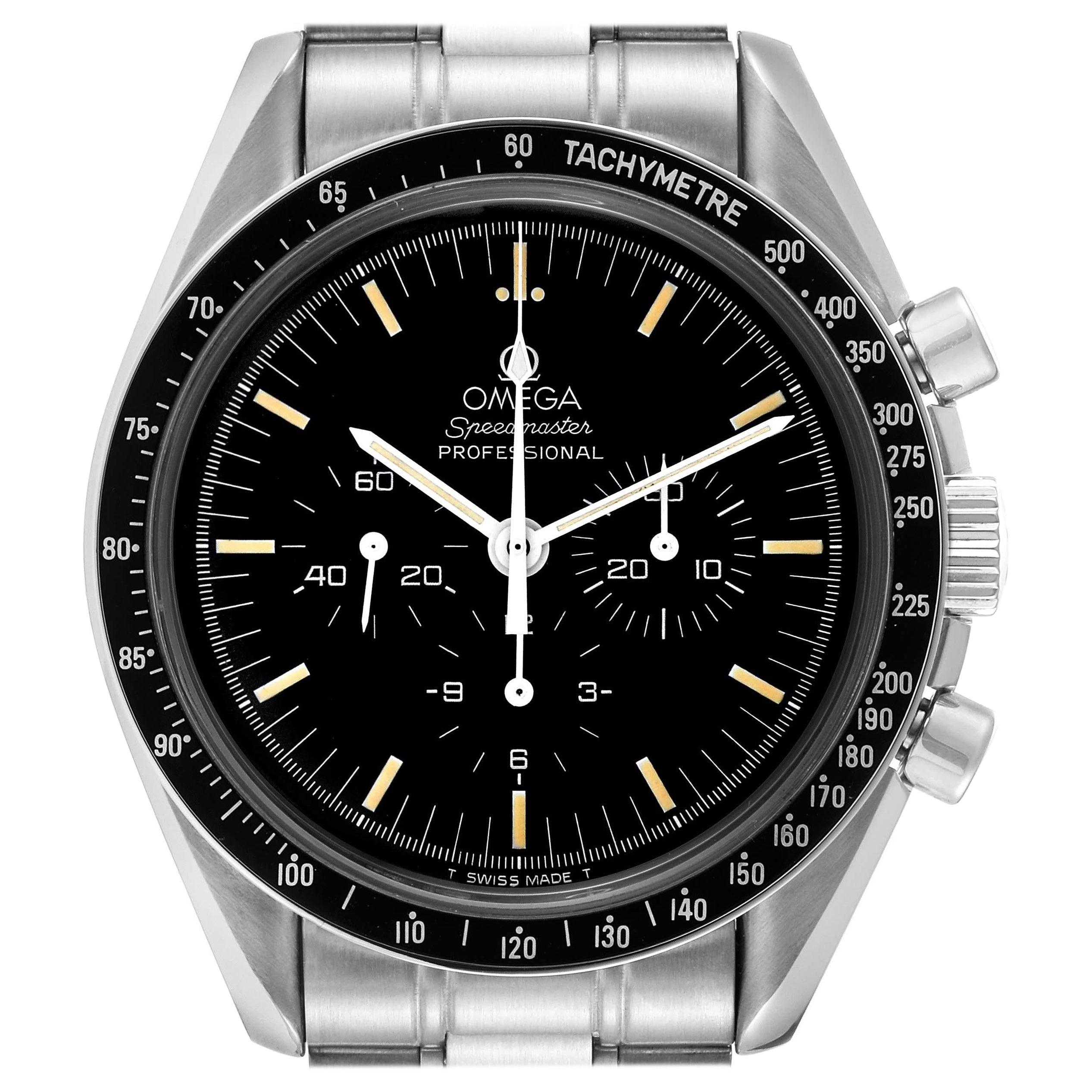 Omega Speedmaster Professional Moonwatch Steel Mens Watch 3592.50.00 Card For Sale