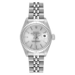 Rolex Datejust 26 Steel White Gold Silver Dial Ladies Watch 79174 Box Papers
