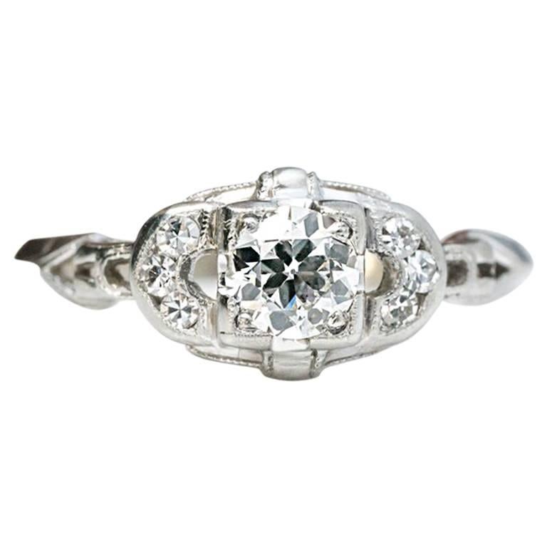  1920s Diamond Engagement Ring, GIA Certified