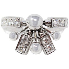 Anello Bvlgari Astrale Fireworks in oro bianco 18 carati con diamanti 6,75