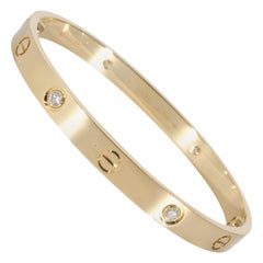 Cartier Love Diamant-Armband aus 18 Karat Gelbgold mit 0,42 Gesamtkaratgewicht