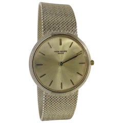 Vintage Patek Phillippe 32mm 18kt White Gold Swiss Wristwatch
