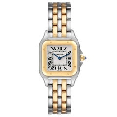 Cartier Panthere Steel Yellow Gold 2 Row Ladies Watch W2PN0006 Card