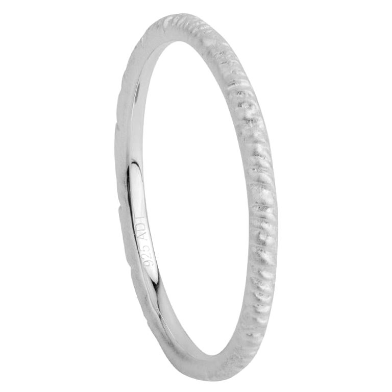 A.deitiy thin band made with recycled sterling silver, and silver plating For Sale