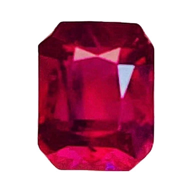 Perfect Quality Burma ruby unheated pigeon blood 1.21ct clean transparent AIGS For Sale