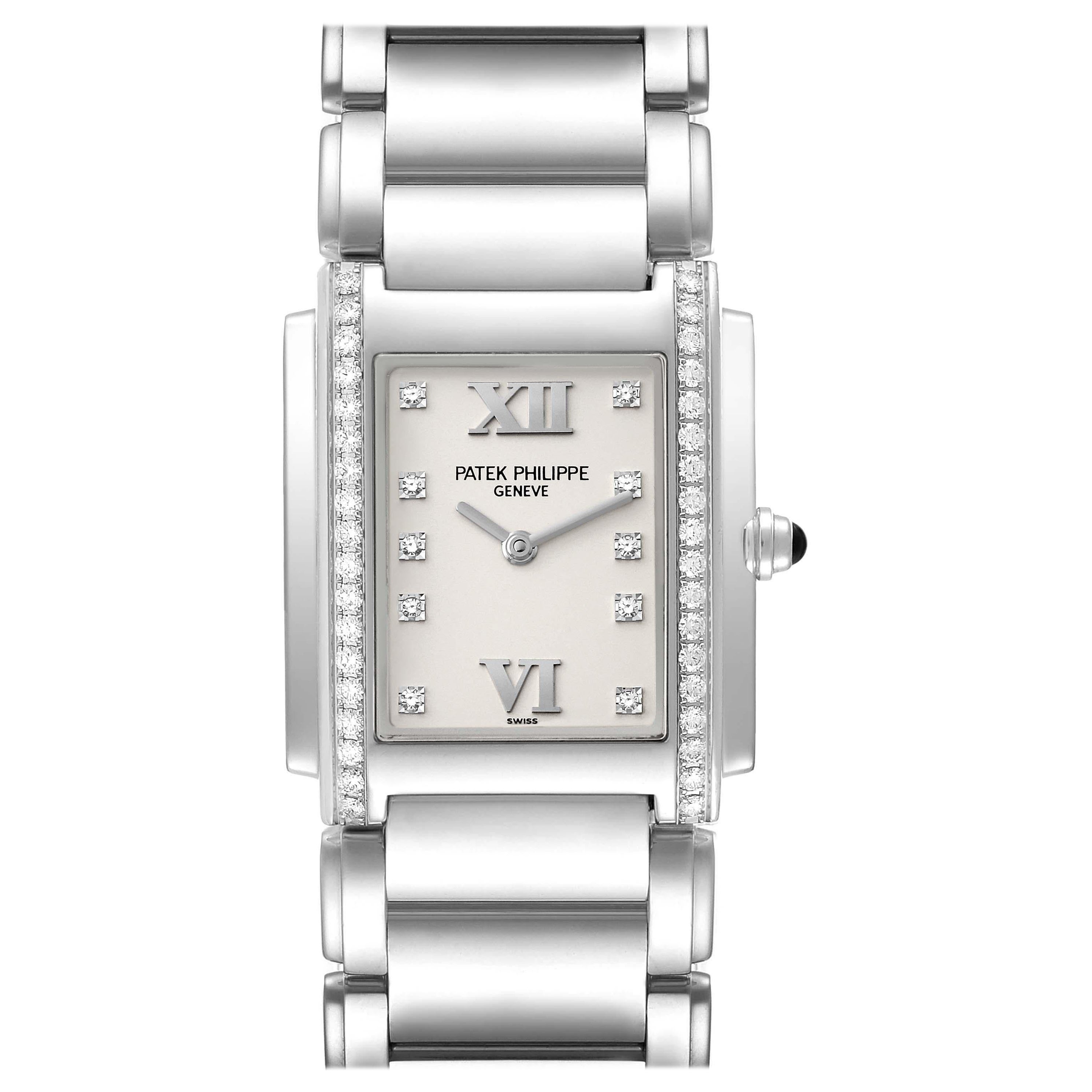 Patek Philippe Twenty-4 Steel Diamond Ladies Quartz Watch 4910