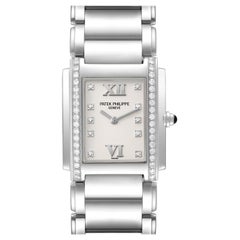 Used Patek Philippe Twenty-4 Steel Diamond Ladies Quartz Watch 4910