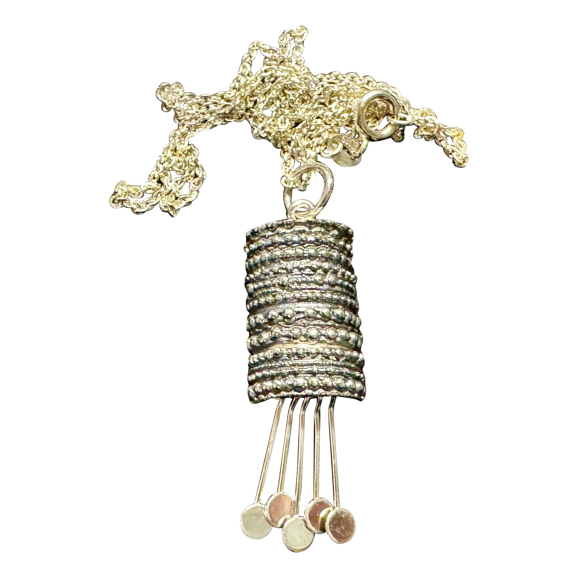 Silver Jorma Laine 1970 Necklace For Sale