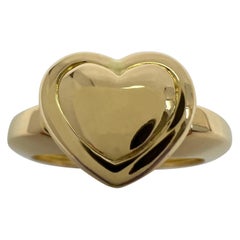 Very Rare Vintage Van Cleef & Arpels 18k Yellow Gold Heart Dome Ring And Pendant