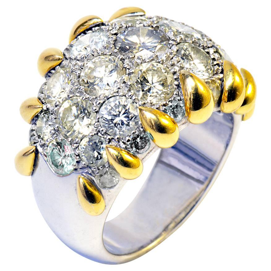 Marion Jeantet 4 Carat Fancy Diamonds white gold Ring