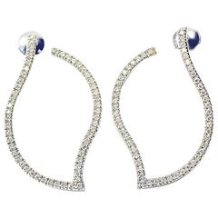 Marion Jeantet Diamonds White Gold Hoop Earrings 8