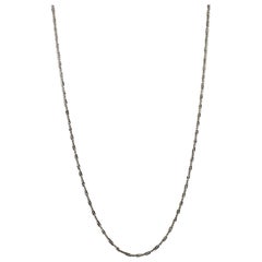 Used Criss Cross CrissCross Fancy Thin Dainty Link 925 Sterling Silver Chain Necklace